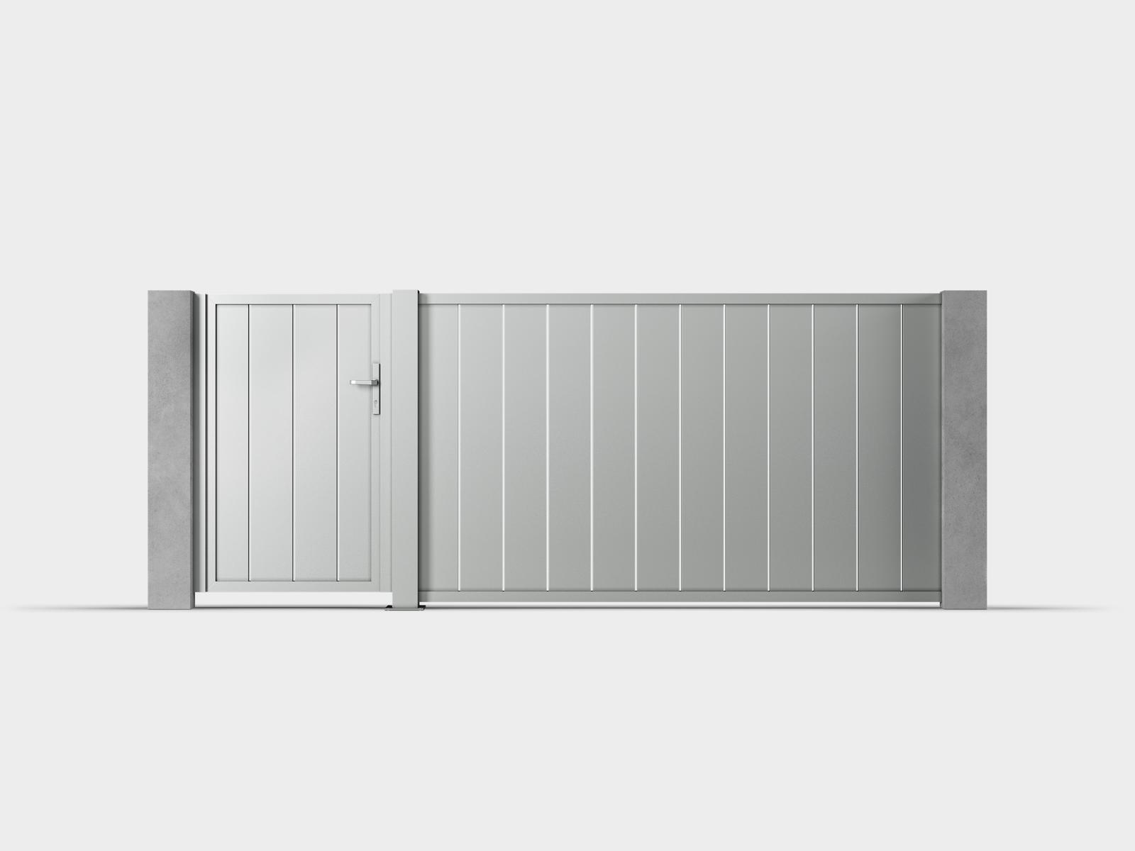 FENZ Grand Zaunsystem mit breiten horizontalen Aluminiumprofilen