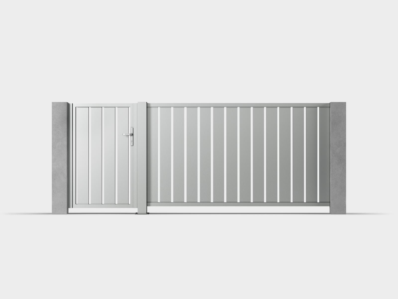 FENZ Regular Zaunsystem mit horizontalen Aluminiumprofilen
